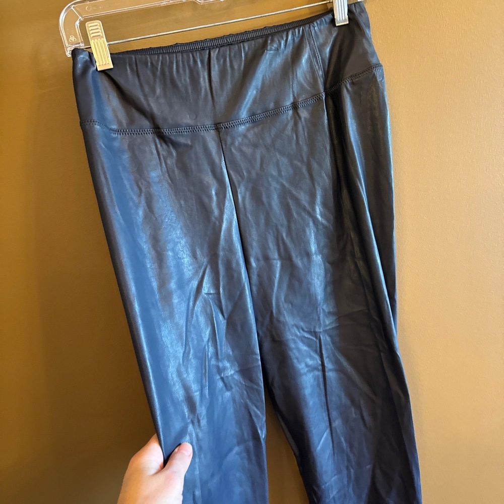 LAUREN Ralph Lauren Blue High Waisted Womens faux Leggings Size 8 - Picture 2 of 6